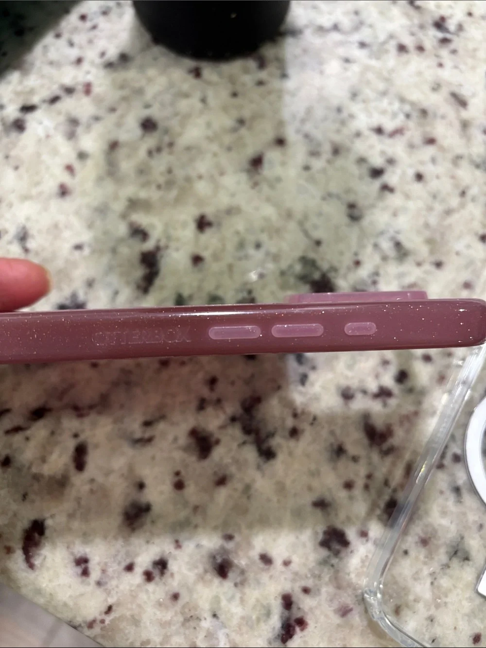 OtterBox MagSafe-Compatible 1 Sparkle Pink and 1 clear phone case 16 PRO